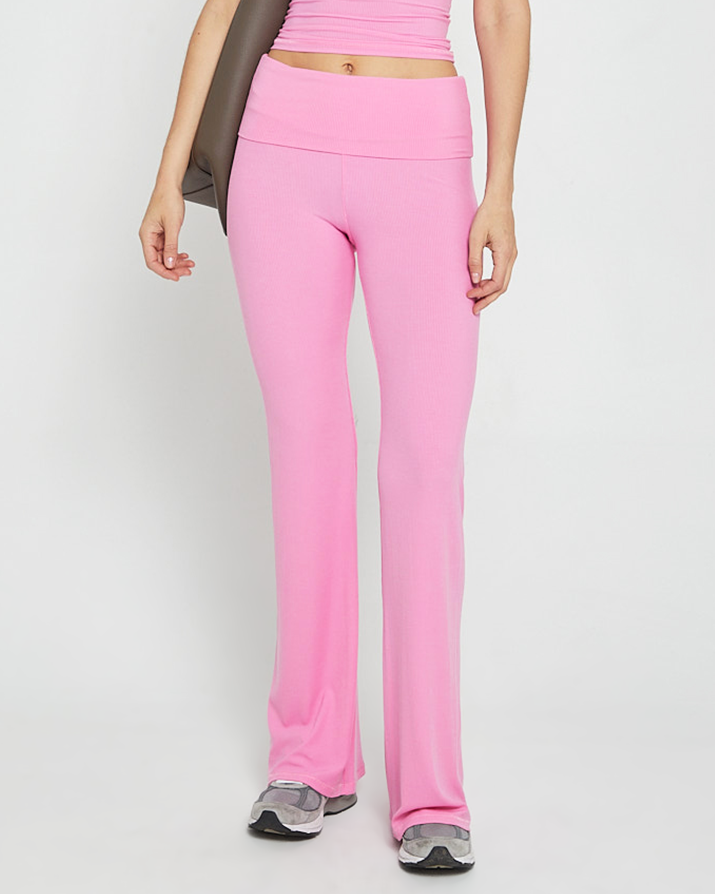  Pink Fold Over Yoga Pants