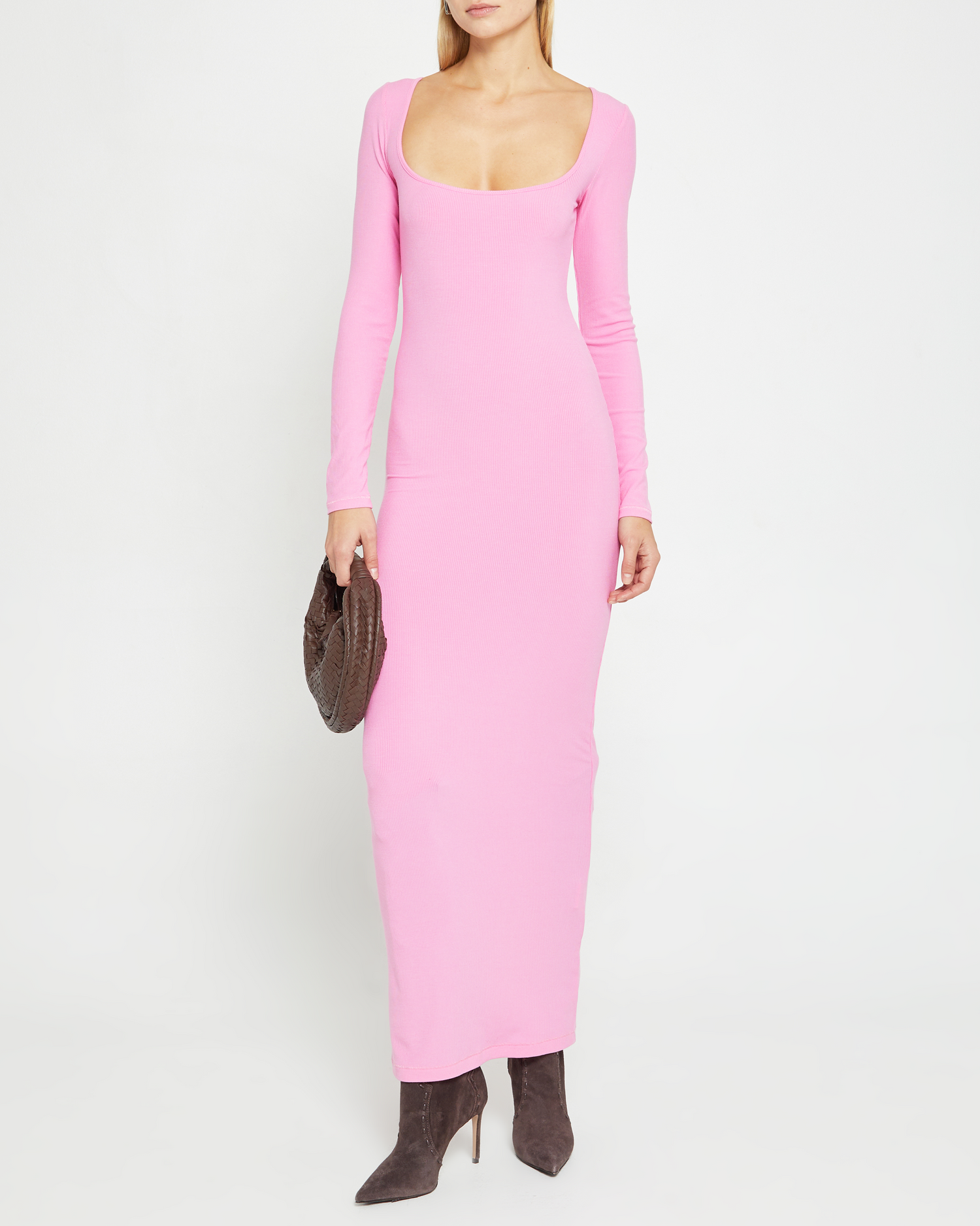 Pink Soft Lounge Maxi Dress by SKIMS on Sale