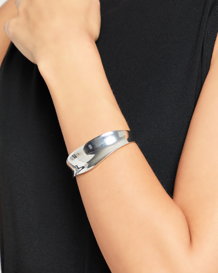 Wide Curved Cuff Bracelet