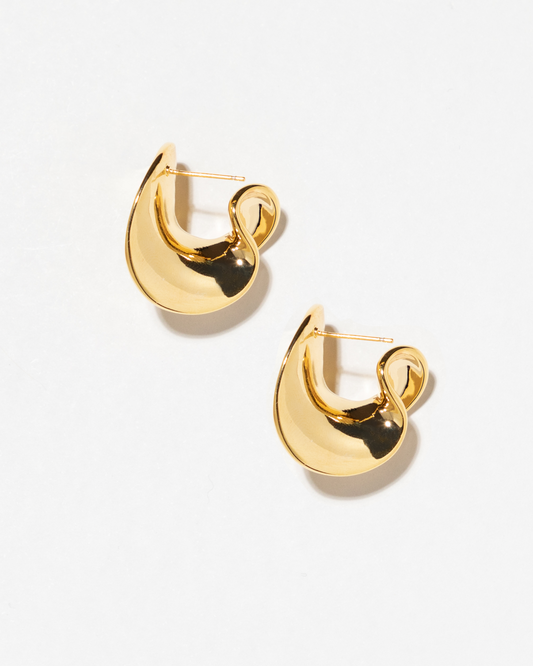 Concave Sculptured Hoop Earrings