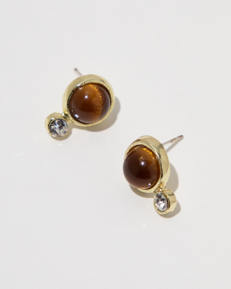 Tiger's Eye Gemstone Earrings