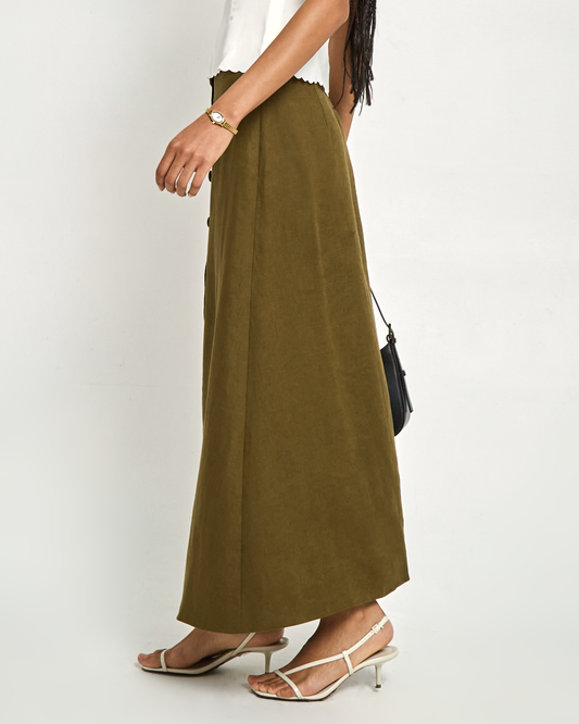 Sibel Linen Maxi Skirt